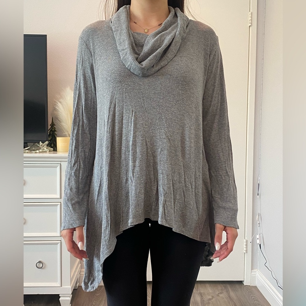 Grey long sleeve top size L
